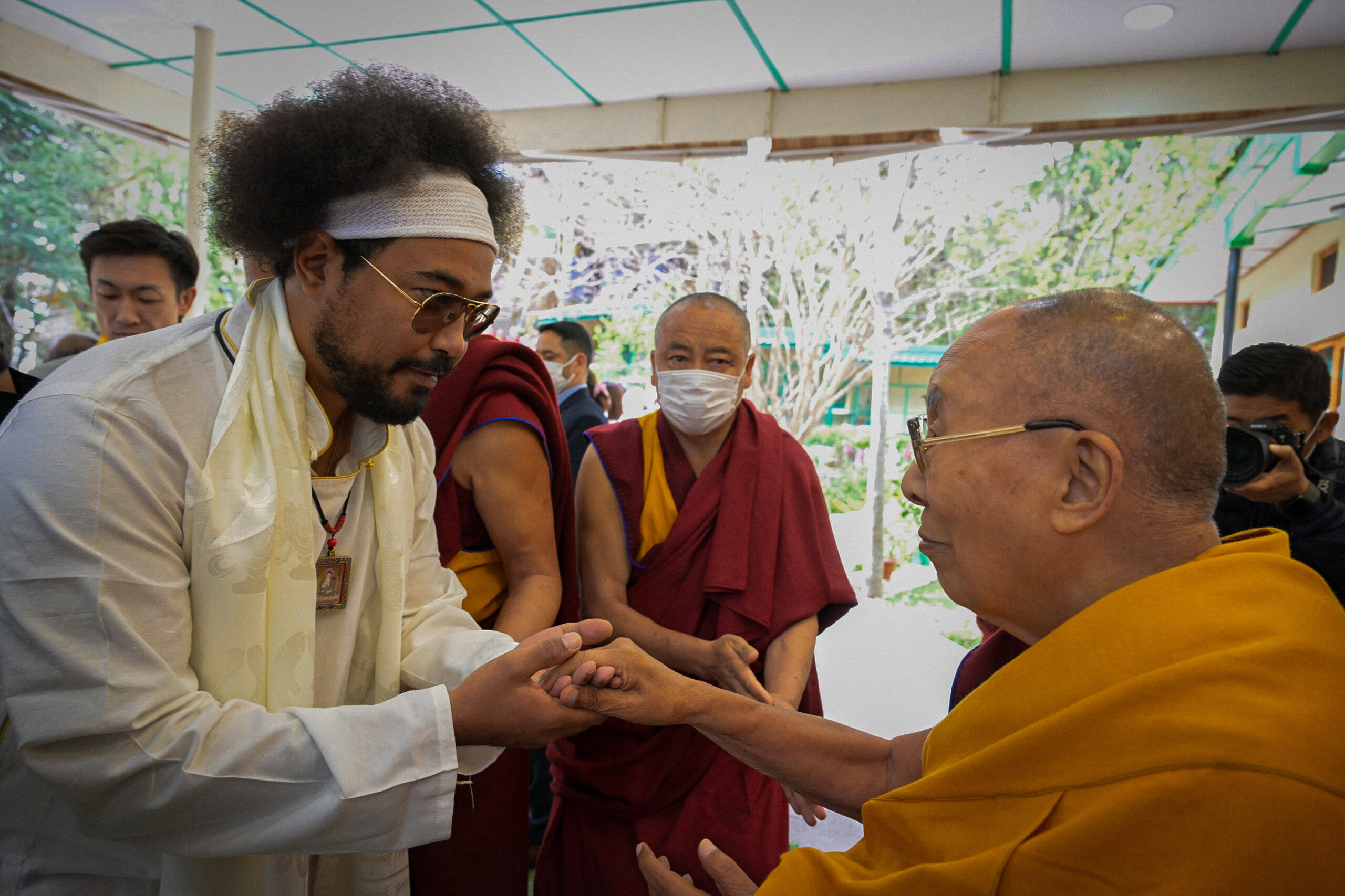 Afro x Buddha with the Dalai Lama