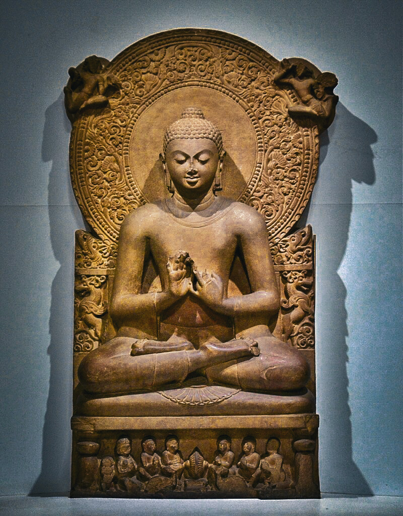 The Buddha meeting the five ascetics